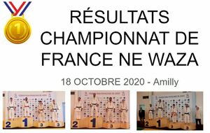 RESULATS CHAMPIONNAT DE FRANCE NE WAZA - 18 OCTOBRE 2020