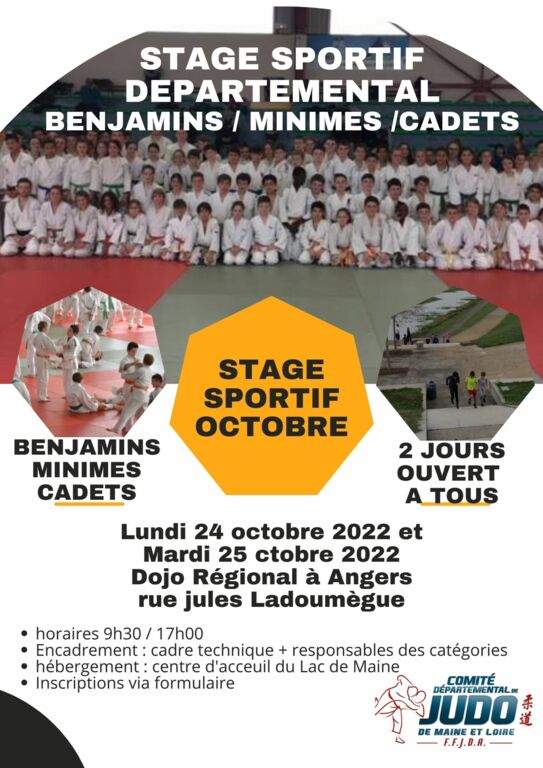 Stage sportif départemental B/M/C