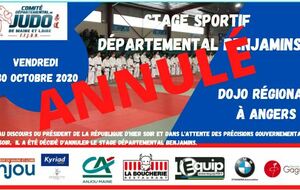 ANNULÉ Stage sportif BENJAMINS (2009-2010) 1 JOURNEE 