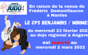 **REPORTE** Entraînement départemental benjamins-minimes 14h-15h30 