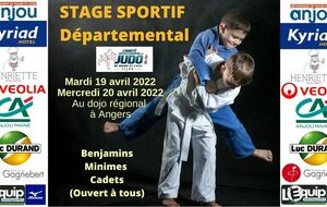 STAGE SPORTIF BENJAMINS /MINIMES / CADETS (Ouvert à Tous) 19 et 20 avril 2022