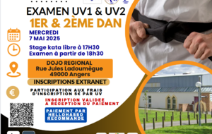 EXAMEN UV1 / UV2 1ER ET 2ÈME DAN