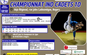 9h: Championnat départemental cadets (pesées décalées)