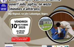 Entrainement ouvert judo, jujitsu, ne waza  (minimes à vétérans)