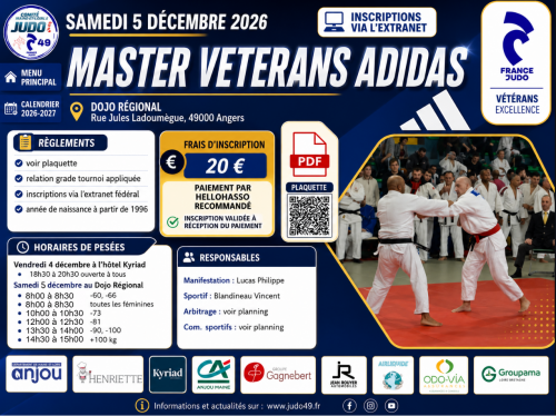 Master Vétérans Adidas 2026