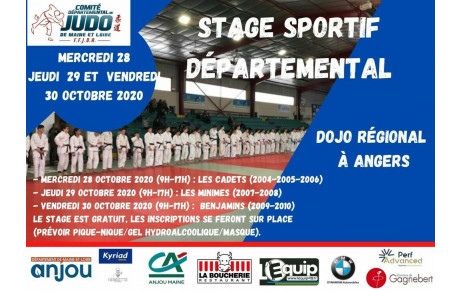 3 JOURNEES DE STAGES SPORTIFS (28-29-30 OCTOBRE)