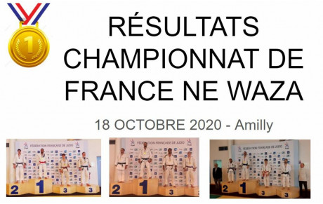 RESULATS CHAMPIONNAT DE FRANCE NE WAZA - 18 OCTOBRE 2020