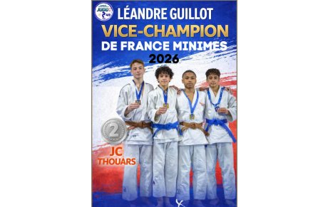 Guillot Léandre Vice-champion de France Minimes 2026